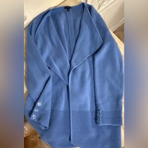 NWOT TALBOTS WOMENS SKY BLUE OPEN FRONT CAPE 

PLUS SIZE WOMENS 1X 🩵